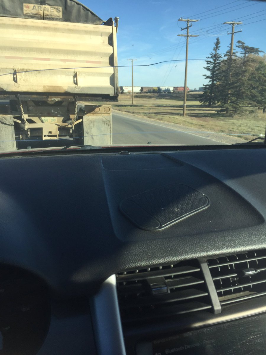 So the end of the train is right there yet it sits ON the crossing for.....