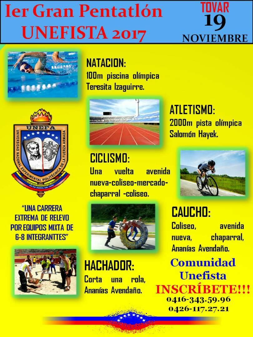 omarcasadiegos's tweet photo. @unefa_ve estudiantes de Ext.Tovar #NucleoMerida invitan al gran pentatlon unefista @ilemorenom @Neriogalban1 https://t.co/0gzhOy2bjB