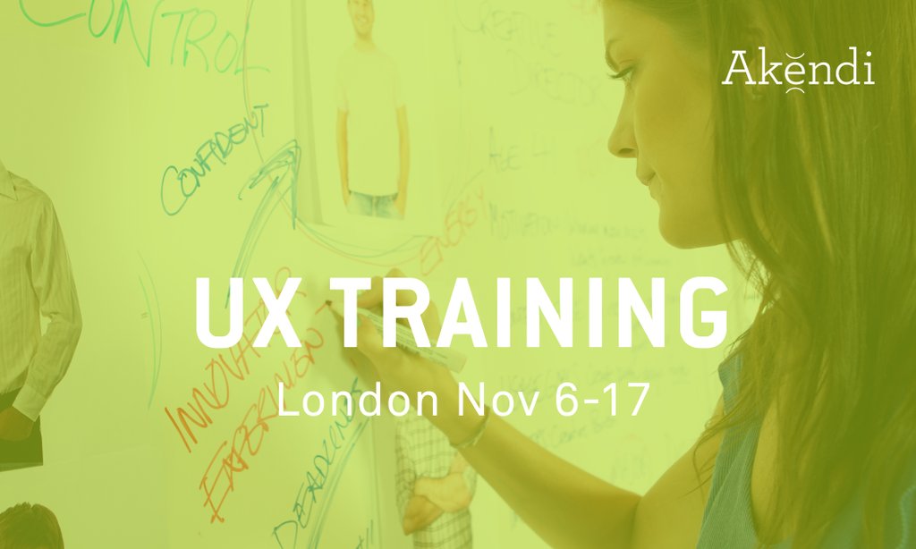 akendi's tweet image. Refresh &amp;amp; expand your UX Design &amp;amp; Research skills w/ Akendi UX Training buff.ly/2gpc14u #uxlondon #uxtoronto #uxottawa