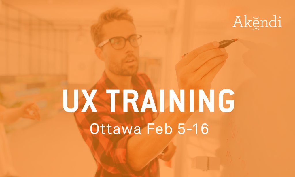 akendi's tweet image. Refresh &amp;amp; expand your UX Design &amp;amp; Research skills w/ Akendi UX Training buff.ly/2gpc14u #uxlondon #uxtoronto #uxottawa