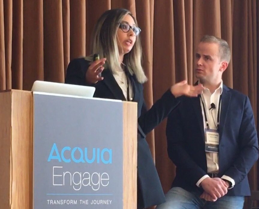 acquia's tweet photo. Sometimes you have to slow down to speed up -- Monique Afonso, @Nestle Purina lead for @Wunderman, on digital projects #Drupal #AcquiaEngage https://t.co/aTYiXK9Akn