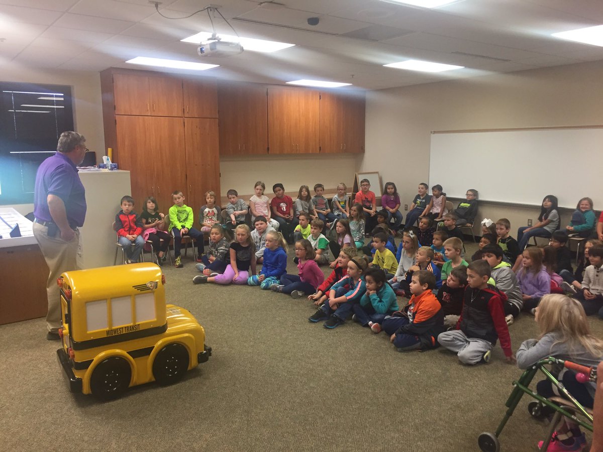 reddingschool's tweet photo. America's Safe Schools Week, Bus Safety with Mr. Fosbrink and Buster. #ReddingRocks #HatsOff2Learning https://t.co/QmD4kUqcEo