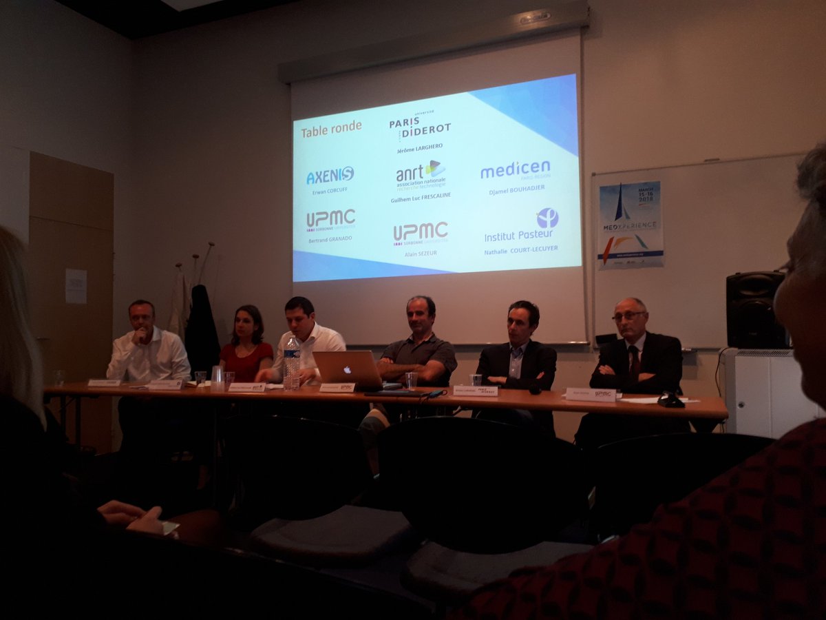larcher7's tweet photo. Comment créer le lien entre le  #doctorant   et le monde de l entreprise ? @Pole_Medicen https://t.co/OPvu3raGki