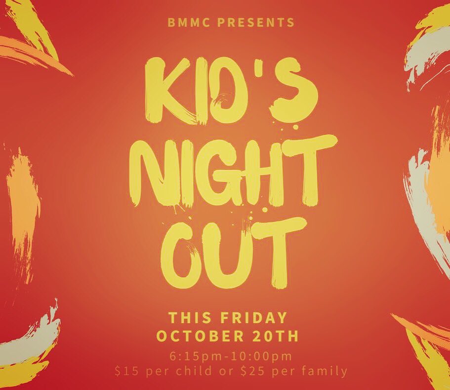 Parents remain calm only three more days until Kid's Night Out 🙂 
Kid's Night Out is this FRIDAY October 20th. #kno