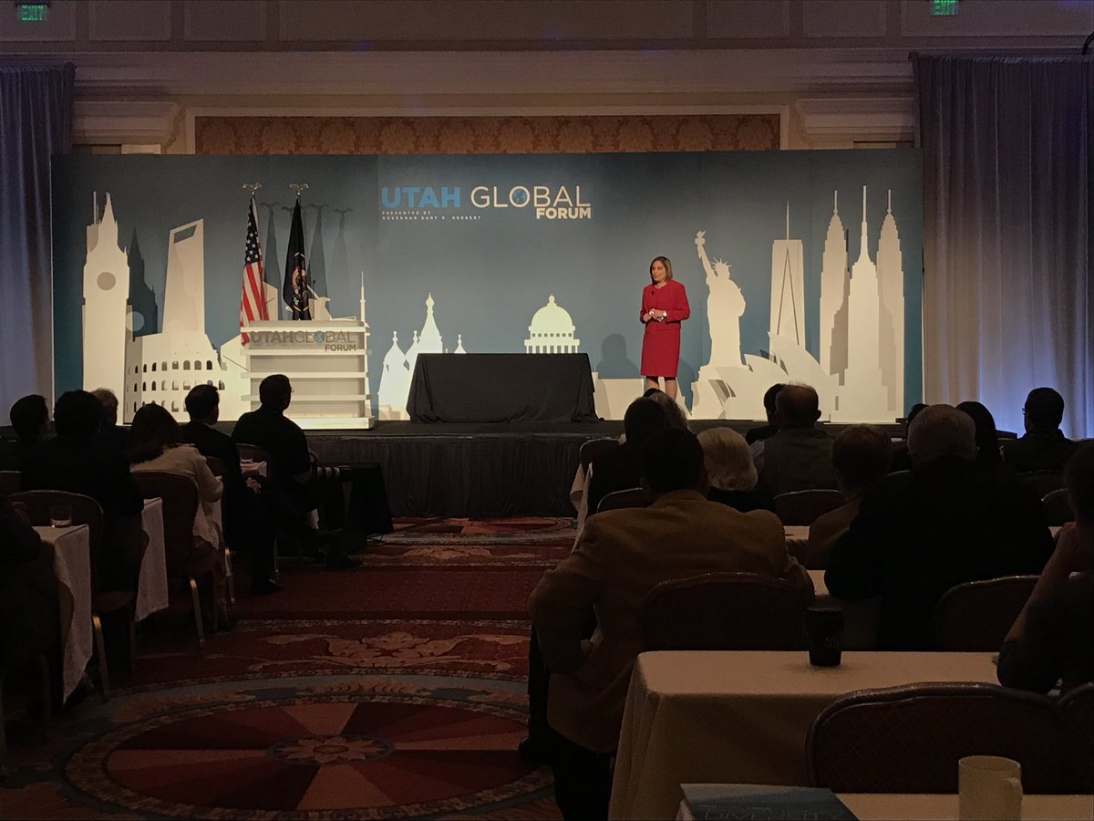 WTCUtah's tweet photo. Randa Fahmy: What does America mean to you? And how do you capture that concept in a brand? #UGF2017 #utpol https://t.co/kfCJpzC7u4