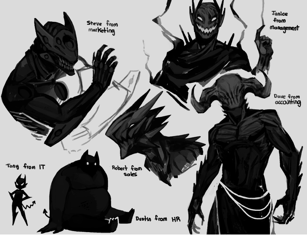 sorry for not posting much lately; here's some doodles 