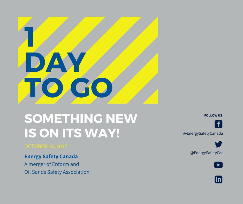 T-minus 24 hours…<a href="/EnergySafetyCan/">Energy Safety Canada</a> website and social media channels go live tomorrow! #energysafetycanada #oilandgas #safety #OSSA