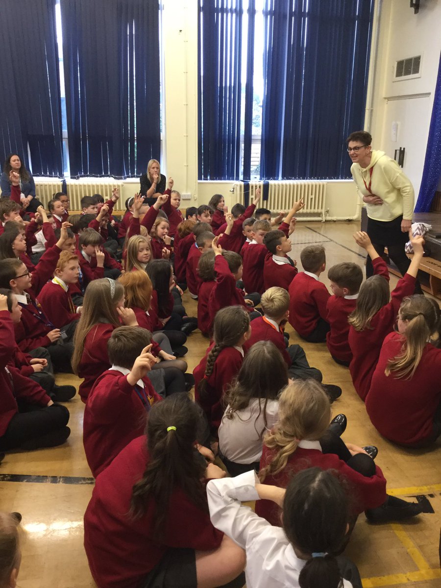 WellfieldMiddle's tweet photo. So much fun in Claire Earl's KS2 assembly this afternoon. Magic tricks and a Bible story with actions #WMSRE https://t.co/f6xycJatiF