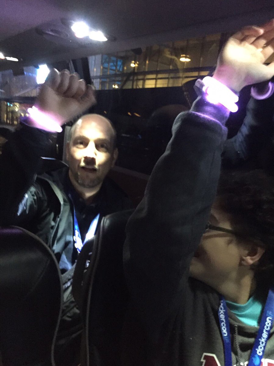 zenko's tweet photo. Bracelets โ๏ธ
Onward to #dockercon17 party! https://t.co/YZBkn1Zz3c