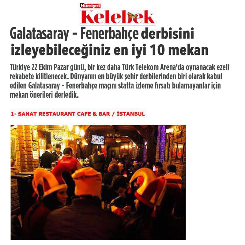 sanatrestaurant's tweet photo. Dev ekranda maç keyfinin İstanbul’daki bir numaralı adresi Sanat Performance pazar günki dev derbiye hazır! #derbi #nevizade #galatasaray https://t.co/ouP6S5C2xi