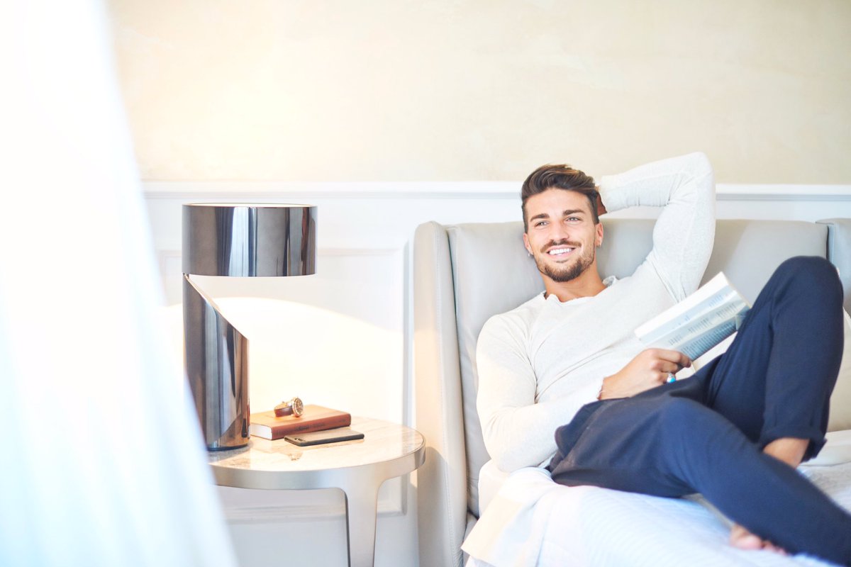 marianodivaio's tweet photo. What better way to finish the day than with a book relaxing on my bed? 😌  @Natuzzi 
#UnitedForHarmony #HarmonyMaker #Natuzzi https://t.co/VI5aPwjSJF