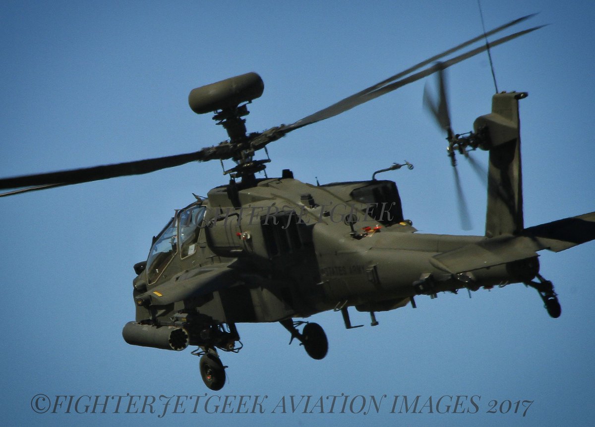 fighterjetgeek's tweet image. For #TailrotorTuesday... An AH-64E Guardian equipped with the #Longbow AN/APG-78 Fire Control radar package departing #KOKC. #FighterJetGeek