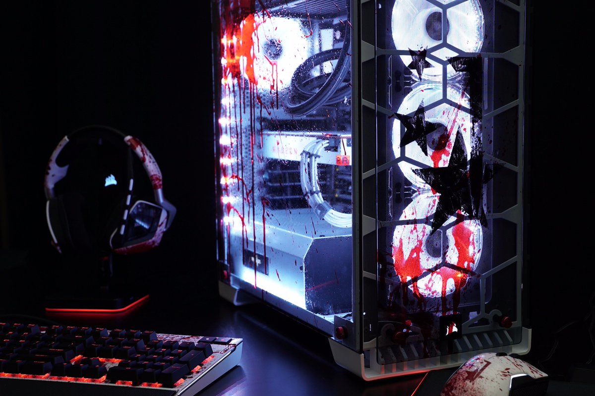 CORSAIR's tweet image. Take a closer look at this The Evil Within 2 themed PC and peripherals. 😱 You could win the whole set! Enter here: sdqk.me/sgNzCluh/the-e…