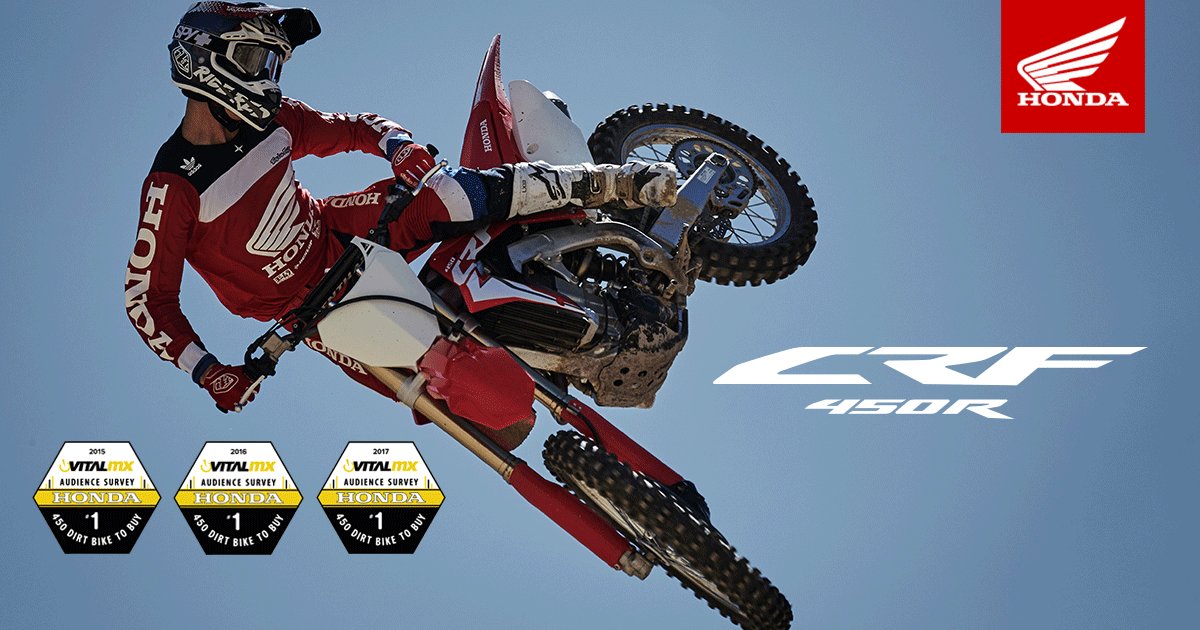 #CRF450R wins the <a href="/VitalMX/">Vital MX</a> Audience Survey Award once again 🏆 A fan-favorite and has proven to be best in class 3 years in a row.