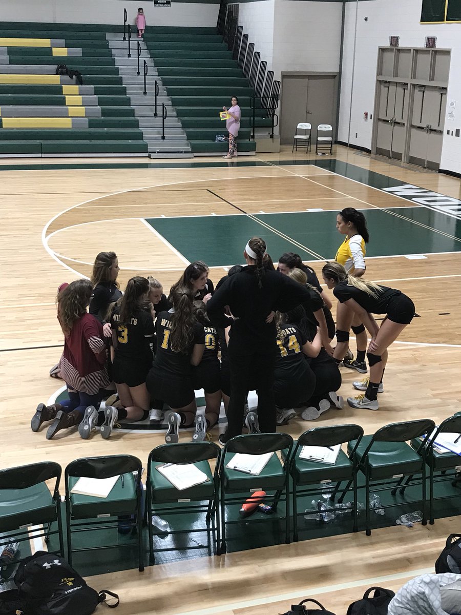 Wildcats lose 3rd set. Congrats on a great season Lady wildcats!!! #BTH