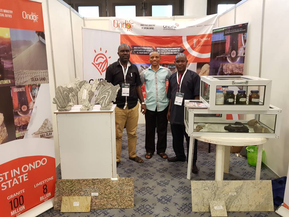 DevelopOndo's tweet photo. @OndoStateGov showcase of rich mineral resources at 2017 Mining Week in Abuja #DevelopOndo https://t.co/jlo0GEONbe