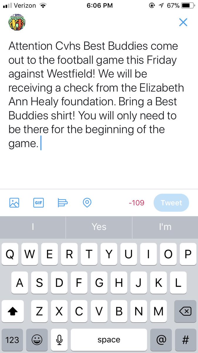 CVHSBestBuddies's tweet photo. Attention Cvhs Best Buddies!!! https://t.co/aCbr0TOzkq