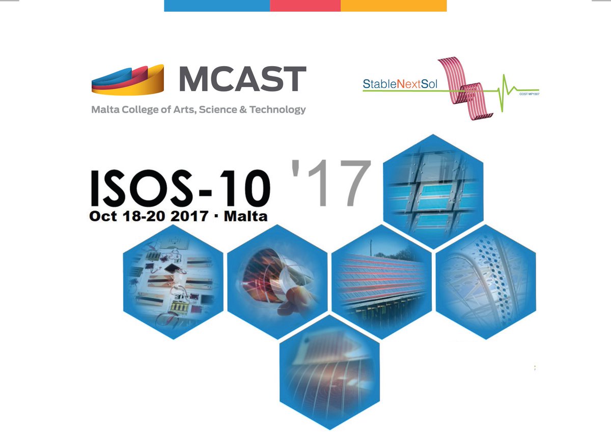 MCASTmt's tweet photo. #ISOS10 conference starts in a few hours - our interactive programme here https://t.co/R3XMMpMMNf #Photovoltaique #solarenergy #perovskite https://t.co/GM8j8F9VfF