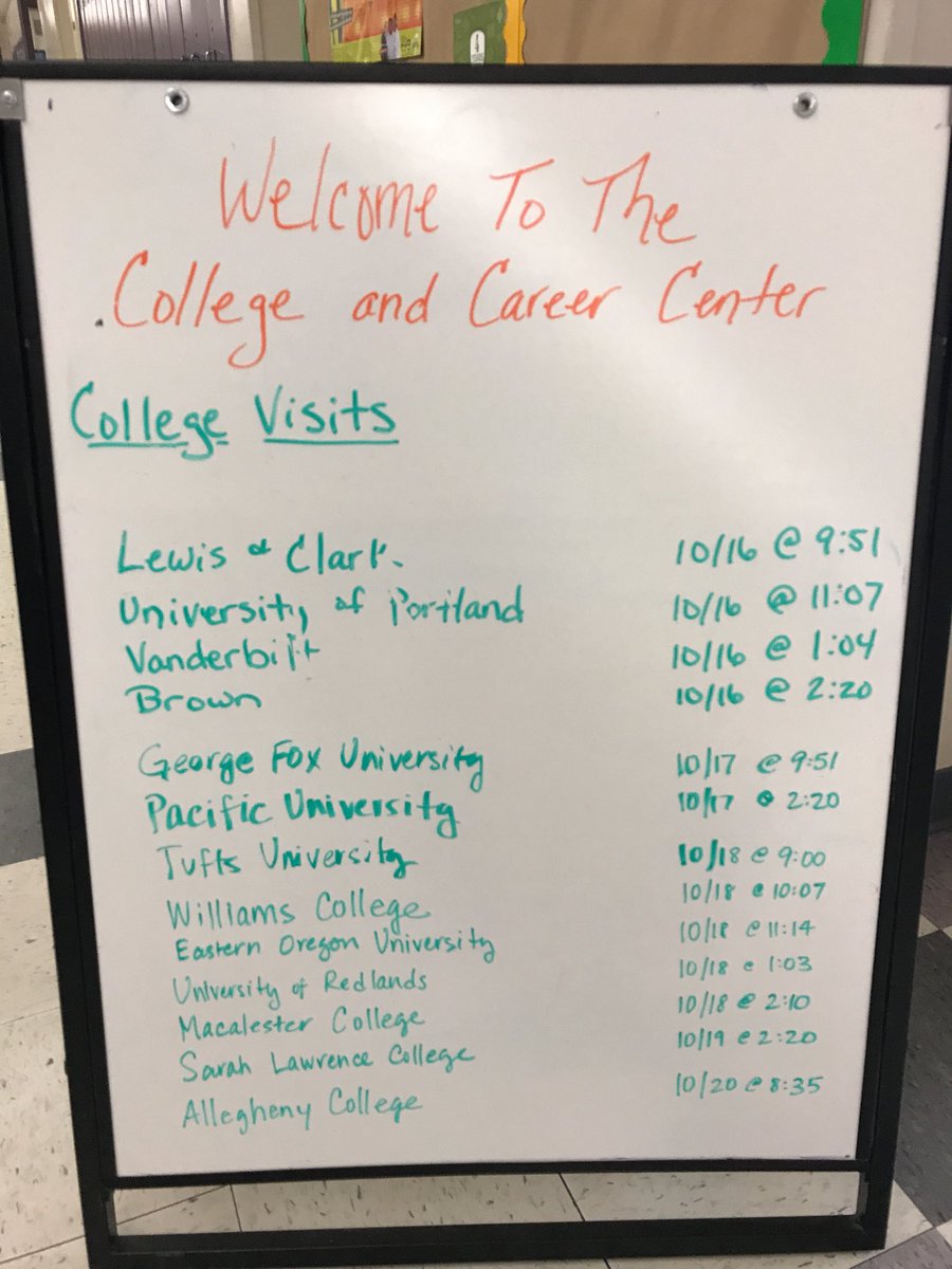 DrDey's tweet photo. Make sure to Visit the College and Career Center at SEHS.  Many great institutions hoping South students will apply. https://t.co/YeDdhzLuND