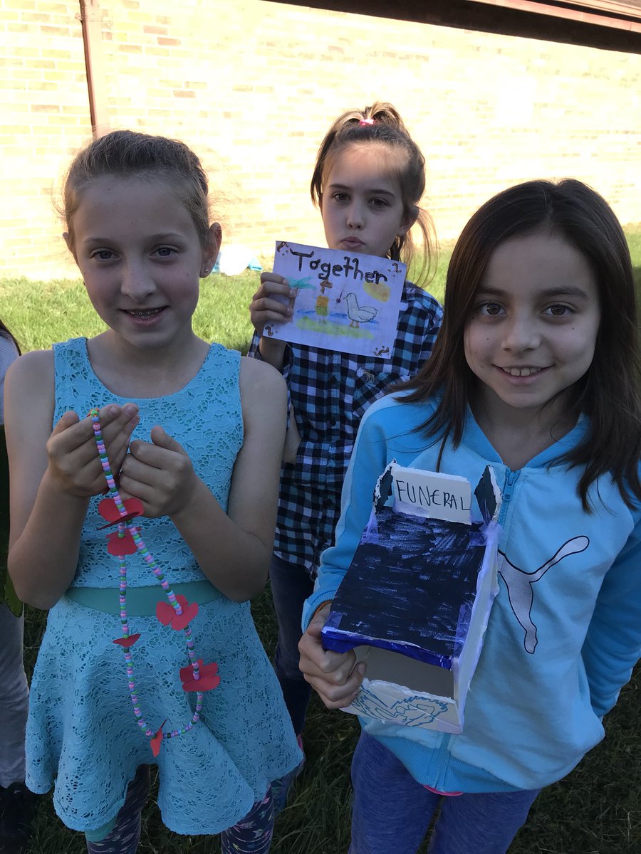morgantberry's tweet photo. Ss made artifacts for their made-up civilization and buried them outside today! Tomorrow, we excavate! #TheDig #5thisfun https://t.co/Ks9Ez7tTZc