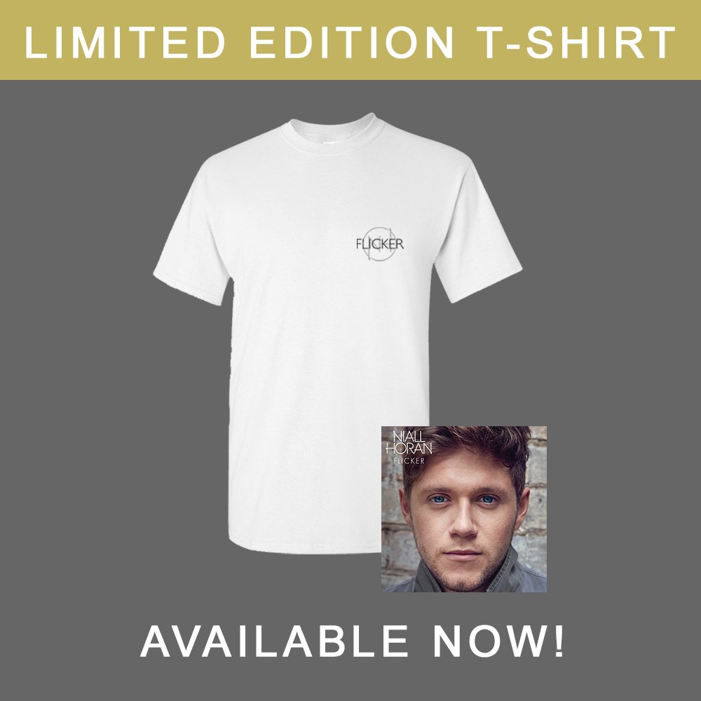 NiallOfficial's tweet photo. If ya get 'Flicker' from the official store , you can also get a limited edition Flicker t-shirt https://t.co/CgEqn49LmD https://t.co/5nYCkOm01i