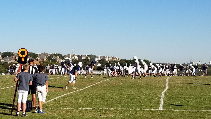 Go Panthers football! 28-6 at half for 8th grade!