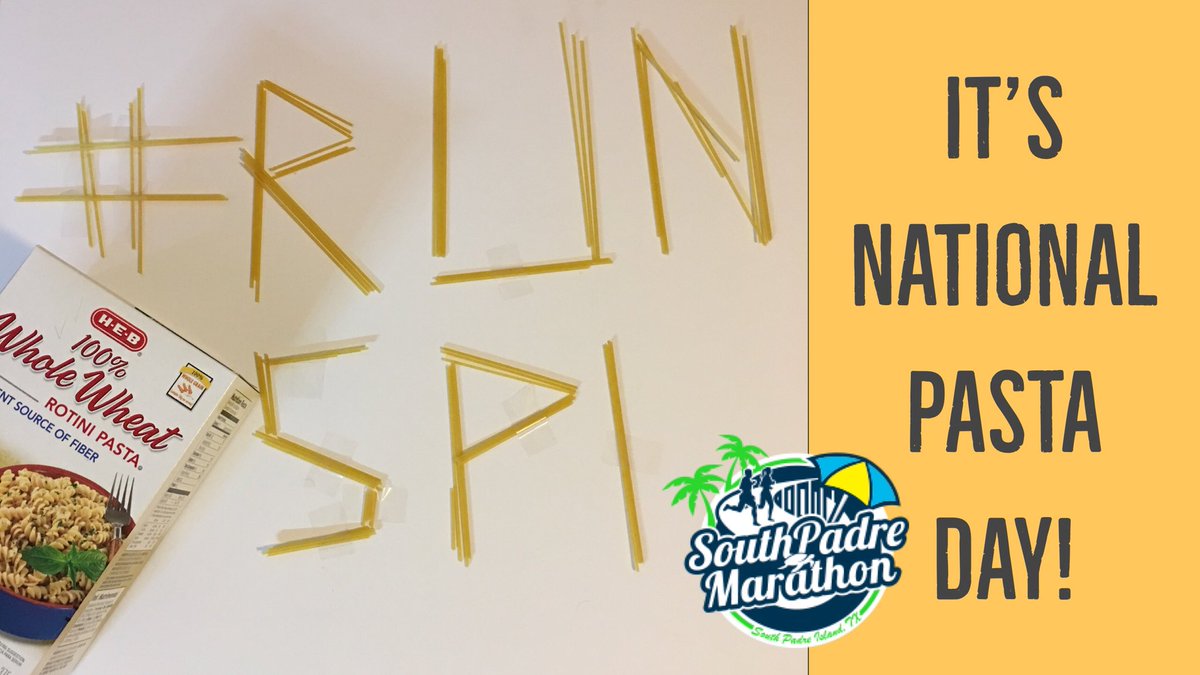 SPIMarathon's tweet photo. Is pasta part of your pre-race meal? #NationalPastaDay https://t.co/QhfAw54D7P