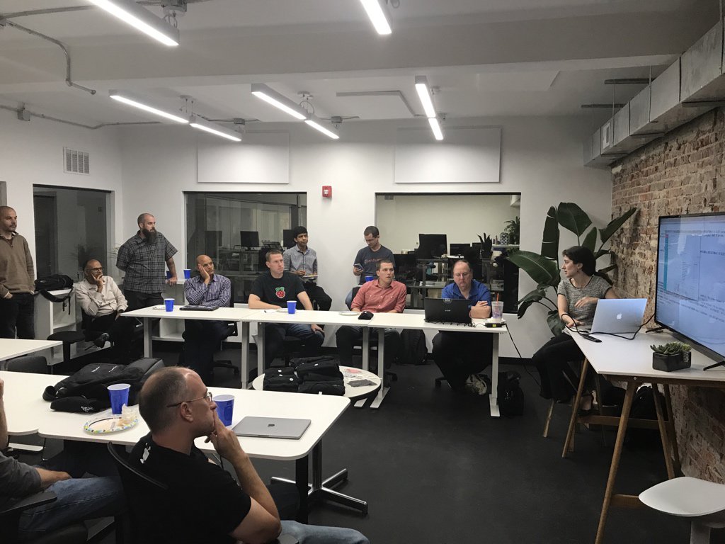 gAmUssA's tweet photo. ;@ybyzek is demoing #confluentplatform https://t.co/Ikw3qn1reE at Raleigh #apachekafka meetup https://t.co/9HpLqvZFbP