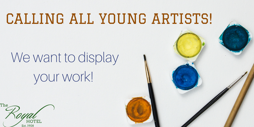Know a talented artist under age 16? We want to display their work! For more info call 604-792-1210 or email info@royalhotelchilliwack.com!