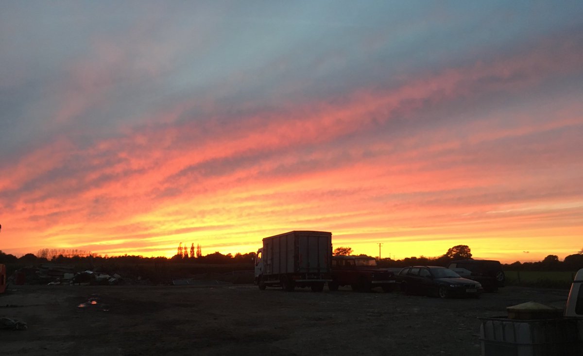 Stunning sunset over Cheshire tonight as maize comes in - glad it’s less windy today