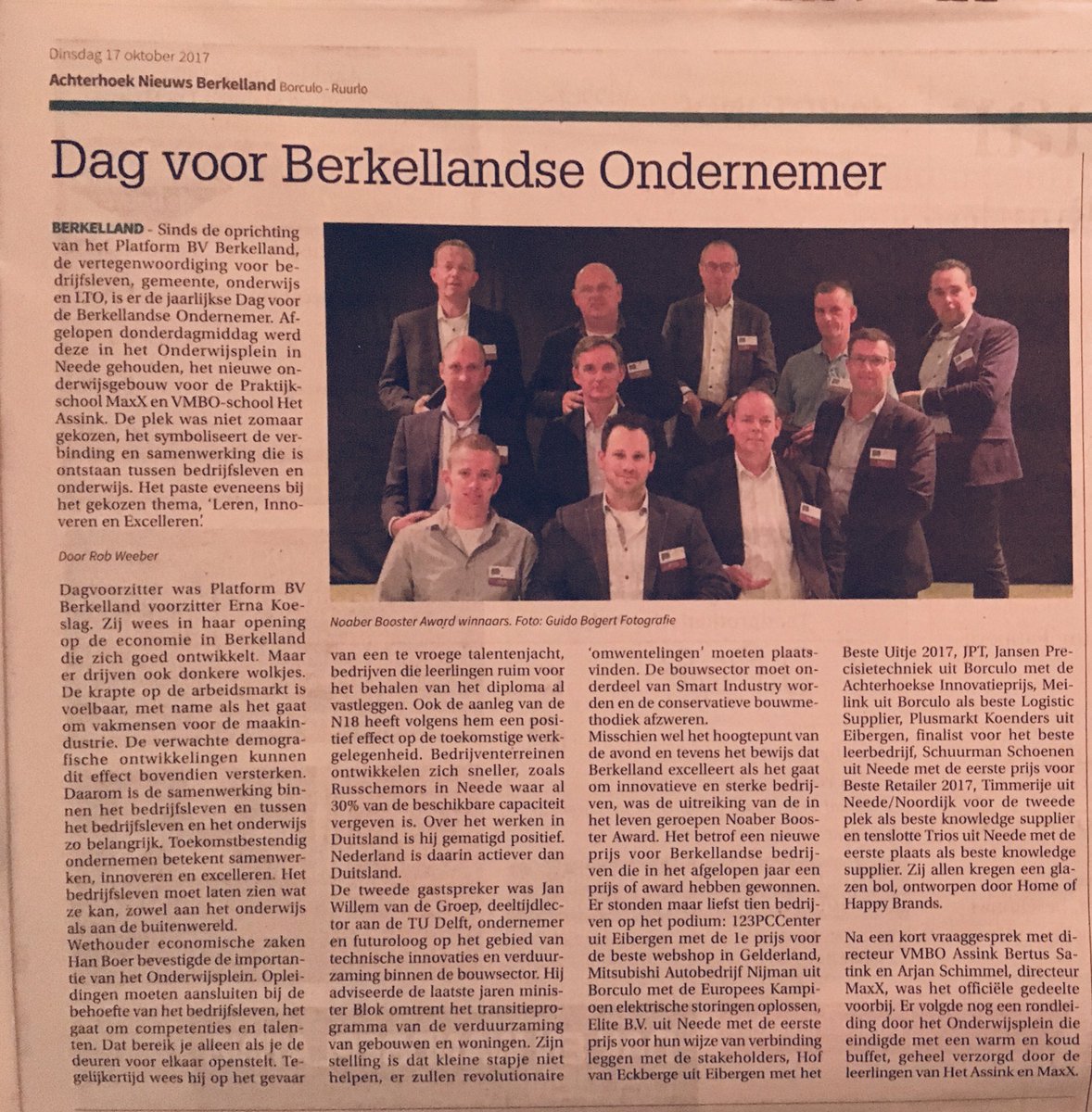 bvberkelland's tweet photo. Verslag van De Dag voor de Berkellandse ondernemer in Achterhoek Nieuws Berkelland. https://t.co/LSLUsd7wMT