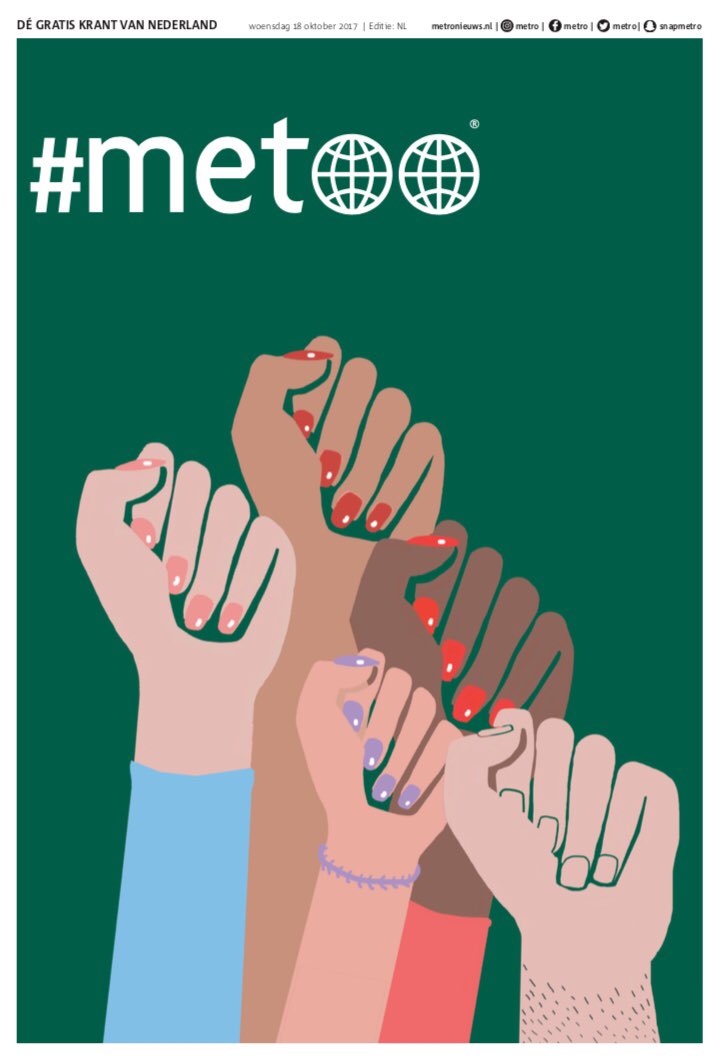 marijevth's tweet photo. Morgen op de voorpagina van @metro iets wat tien jaar geleden echt NIET had gemogen. Voor het eerst in jaaaren het logo aangepast ❤️ #metoo https://t.co/MTYCiIM8R2