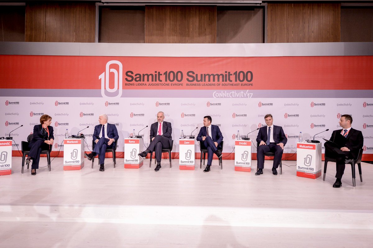 Zoran_Zaev's tweet photo. Денеска со моите колеги на #Summit100 ја изразивме нашата целосна поддршка за бизнис заедницата од регионот.
https://t.co/YDH49LYtzY https://t.co/JuvYw44Bp0