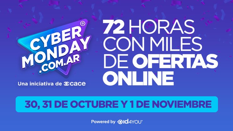 id4you's tweet photo. #News Ofertas a puro #CyberMonday junto a la @cacearg! @id4you trabaja en el evento más esperado del e-commerce! https://t.co/TXmhndiWD5 https://t.co/LDyClAdXQ8