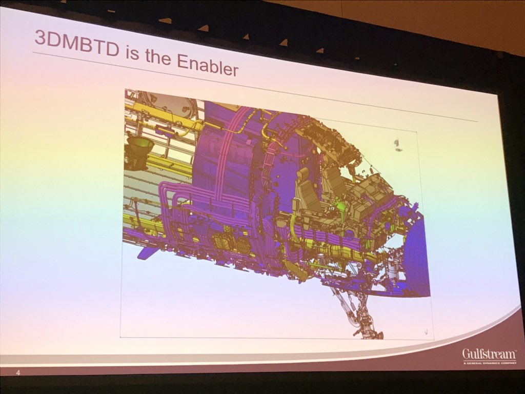 onemarketer's tweet photo. Dan Ganser @GulfstreamAero shares journey to Model-based type certification. @3DSNorthAmerica #3DEXEPERIENCE https://t.co/FO0hVjwQtS