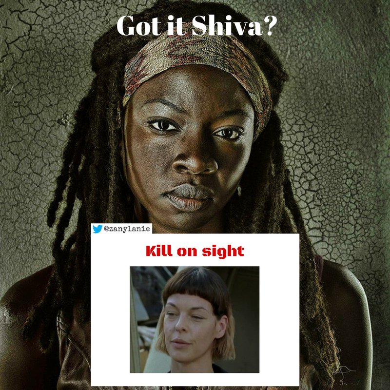 zanylanie's tweet photo. Ready to see Shiva back in action! #TWD #ShivaForce #TraitorTrash https://t.co/lWpubjwZSr