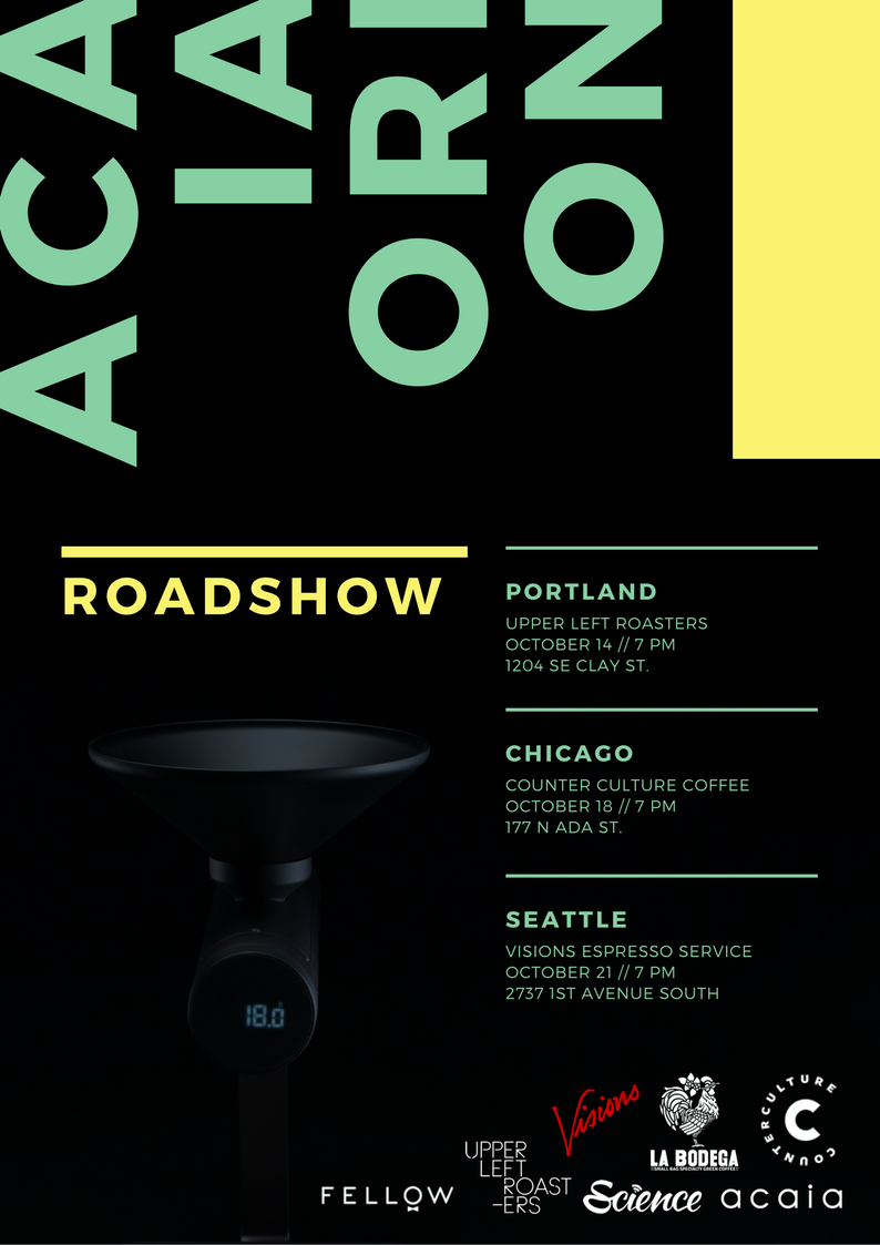 AcaiaCoffee's tweet photo. Coming up fast in the Orion roadshow
CHICAGO: tomorrow @counter_culture 
SEATTLE: this Sat @visionsespresso 

We hope to see you! https://t.co/aOFHhXoaTb