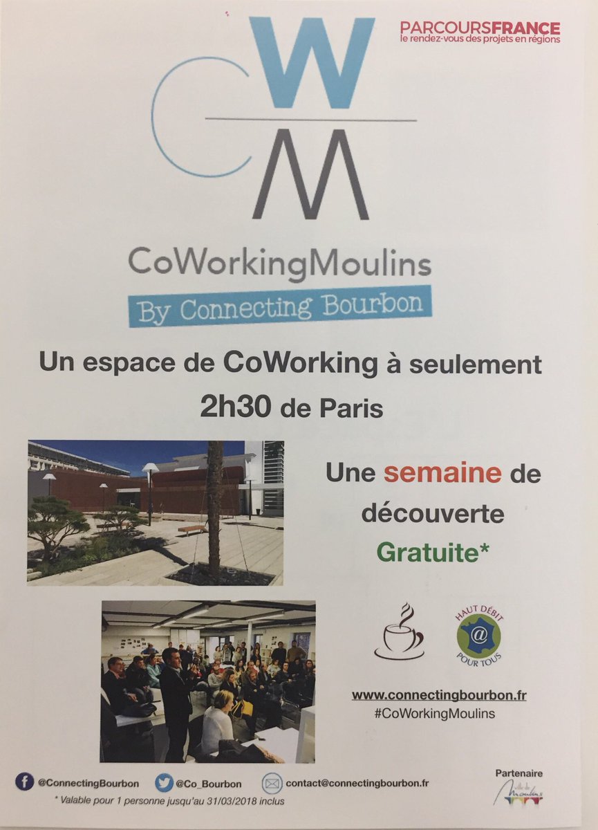 Co_Bourbon's tweet photo. Si vous souhaitez découvrir l’#Auvergne, on vous invite à boire un café au #CoWorkingMoulins. C’est sur la route !!! 
#upheros #Coworking https://t.co/WCwLU0qTCb