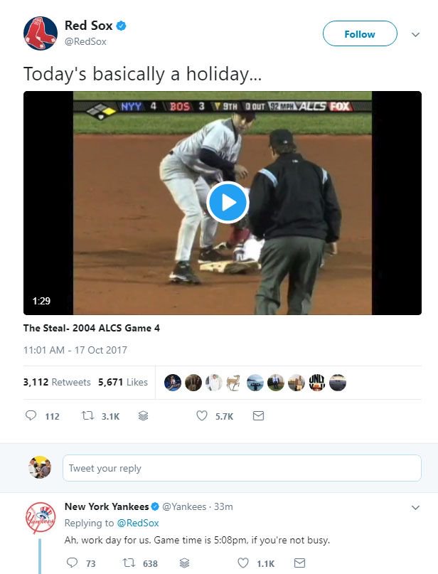 SportsPaperInfo's tweet photo. Red Sox vs. Yankees, the rivalry that NEVER takes a day off. https://t.co/mw7rSapK24