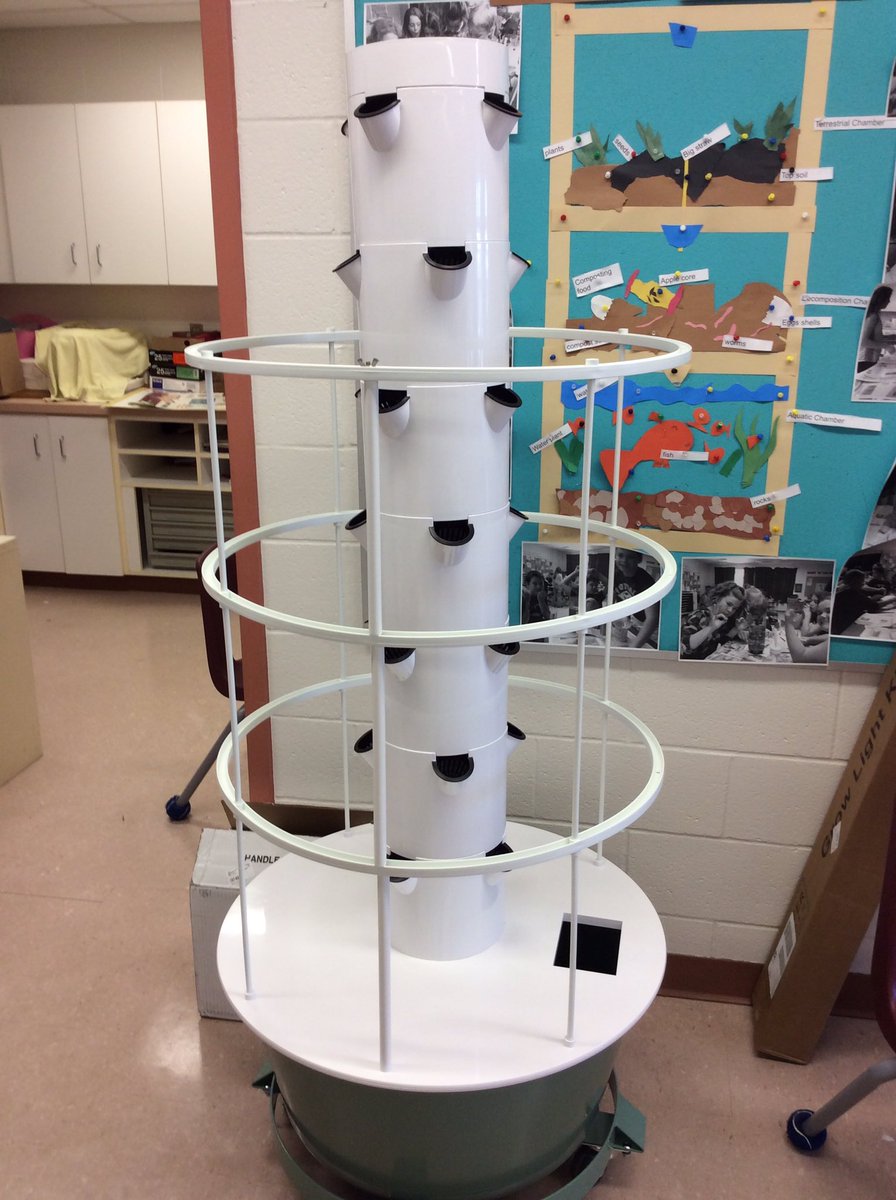 Our <a href="/TowerGarden/">Tower Garden</a> is together! Light assembly to come! So excited to start growing good healthy food #feedallfour <a href="/RidgewoodPS/">RidgewoodPS</a>