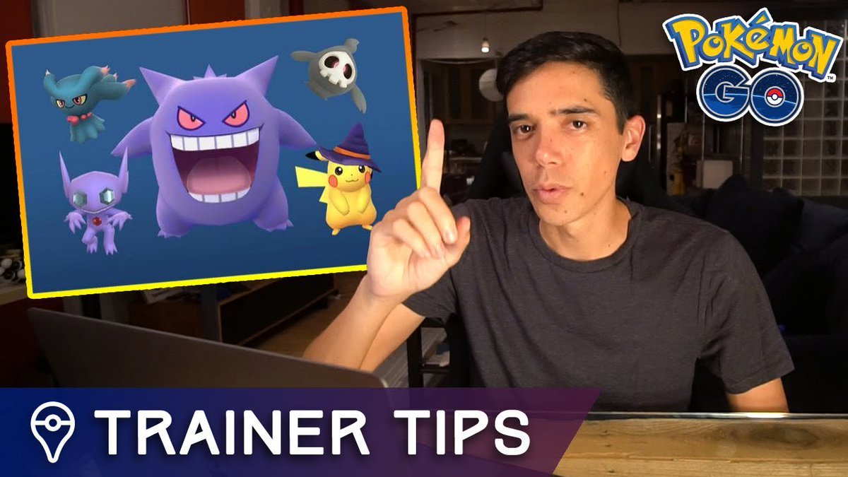 trnrtips's tweet photo. Halloween Pikachu incoming! Plus Q&amp;A about Gen 3 moves, abilities, and more! #PokemonGO
WATCH 👉👉👉https://t.co/3bTEK4HDh1 https://t.co/Vf3MLZFBd6