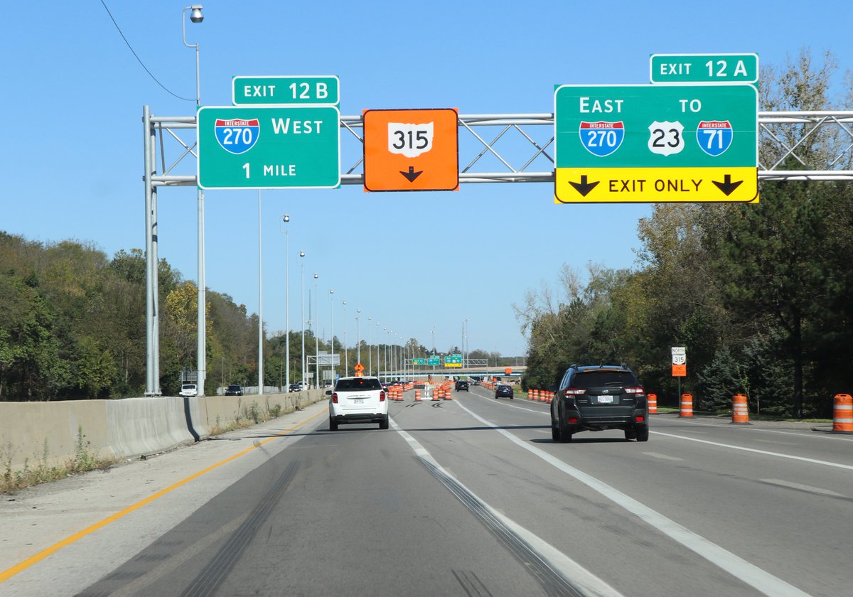 ODOT_Columbus's tweet photo. GOOD NEWS SR 315 DRIVERS: All NB lanes open by 5 AM Friday &amp; all SB lanes open by Saturday AM, weather permitting. #NorthSideMegaFix https://t.co/R6jX7jE5zs