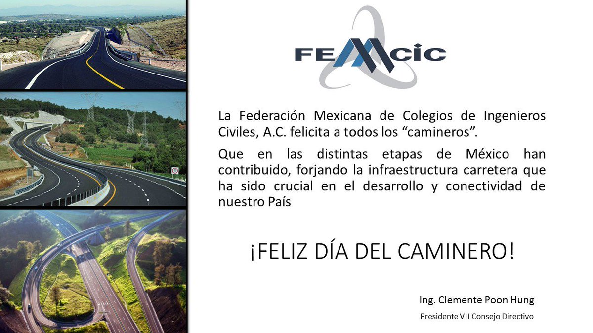 FEMCIC1's tweet photo. ¡Muchas felicidades a los camineros en su día! https://t.co/RckziwYCNc