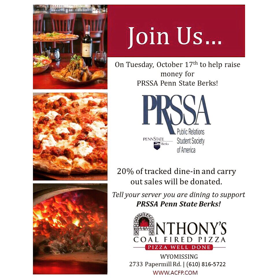 PRSSABerks's tweet photo. Don’t forget to come out to Anthony’s today and support our chapter! https://t.co/uu2775aiG6