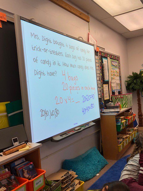 CFRedBirdsMath's tweet image. 3rd graders dug deep into the question "What is Multiplication?" through a numberless word problem today #powerful #mathtalk  @CFESRedBirds