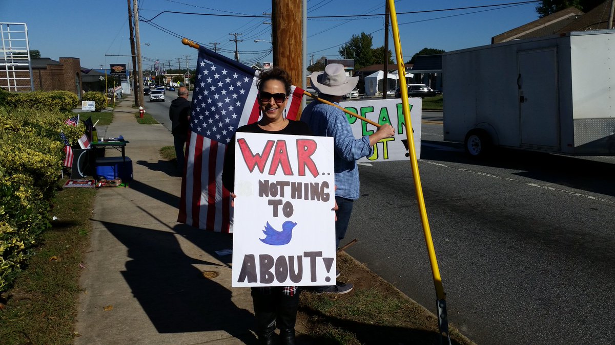 IndivisibleGCo's tweet photo. #TakeActionTuesday #IndivisibleHighPoint #IndivisiblesNC #nowar https://t.co/mraCm7FWJT