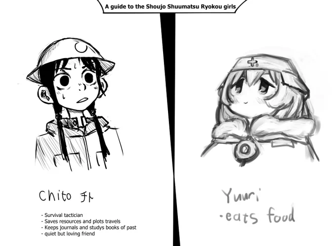 i love them so much
#少女終末旅行 #ShoujoShuumatsuRyokou 