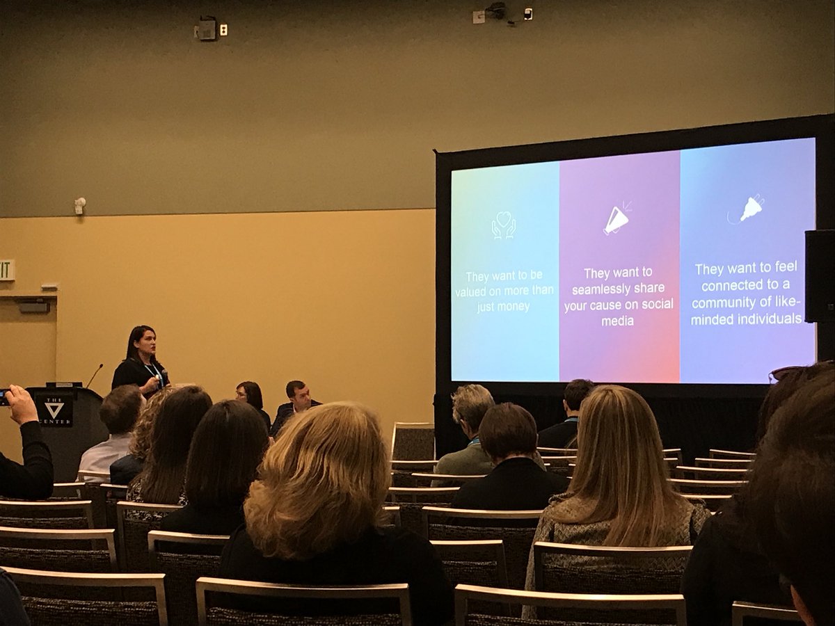 casperharratt's tweet photo. Sandy Luther espousing the Virtual Events future of fundraising. #bbcon https://t.co/FzHuwemY68