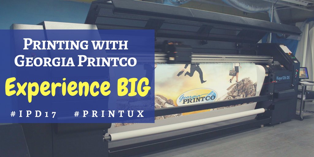 GeorgiaPrintco_'s tweet image. Check us out tomorrow! We are going BIG! #IPD17 #PRINTUX