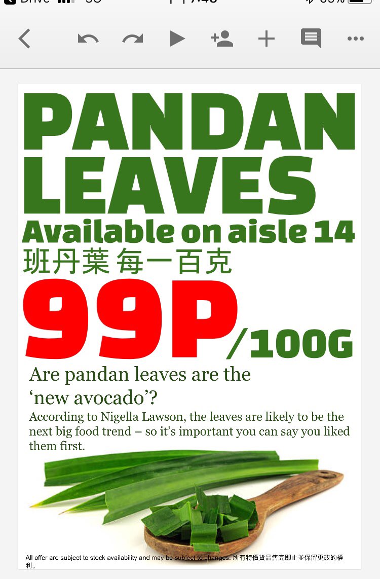 wingyippee's tweet image. Are Pandan leaves are the ‘new avocado’?